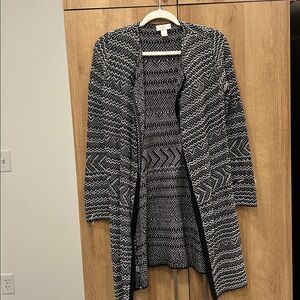 Black and white LOFT cardigan